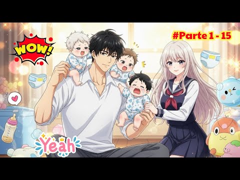 ( Parte 1 - 15 ) No lo Creers! Estudiante de 2 Ao con 3 Hijos y la Diosa Universitaria | Manhwa